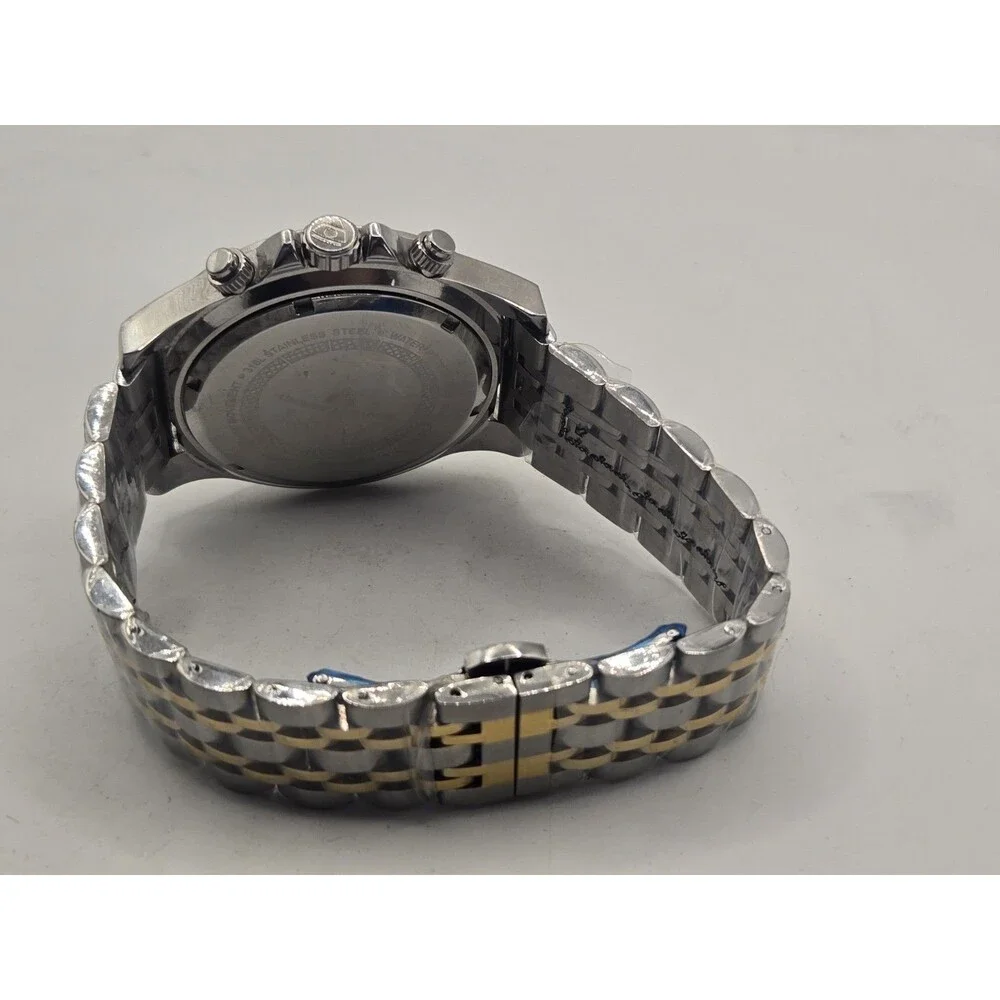 Swiss Legend Chronograph Quartz Men's Watch. New Two Tone Stainless Steel Band.